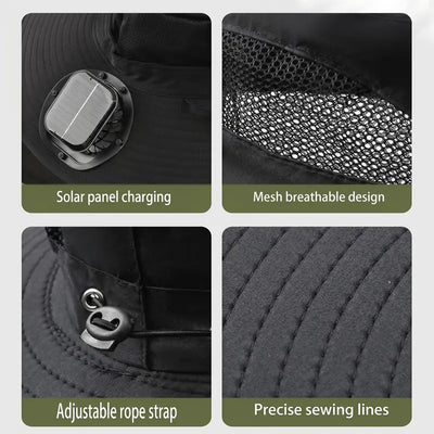 Flexmate Pro - Triple Solar-Fan Cooling Hat