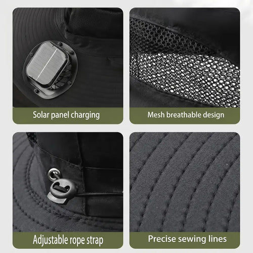Flexmate Pro - Triple Solar-Fan Cooling Hat